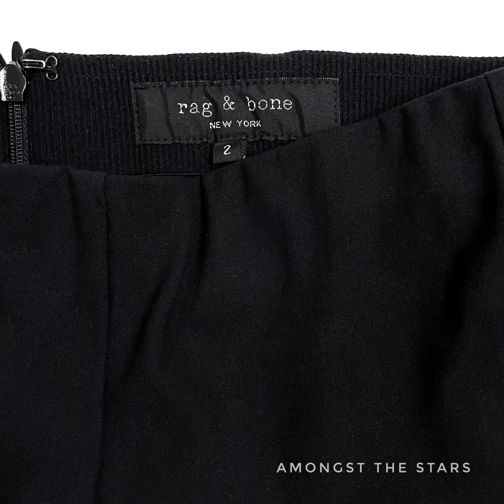 rag & bone Simone Equestrian Stretch Slim Black Ankle Pants - Picture 9 of 11